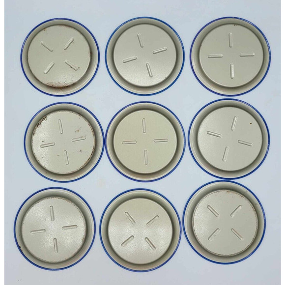 Vintage Victorian Lady Pepsi Cola Tin Coasters Set Of 9 Round 3 1/2 inch - Picture 13 of 13